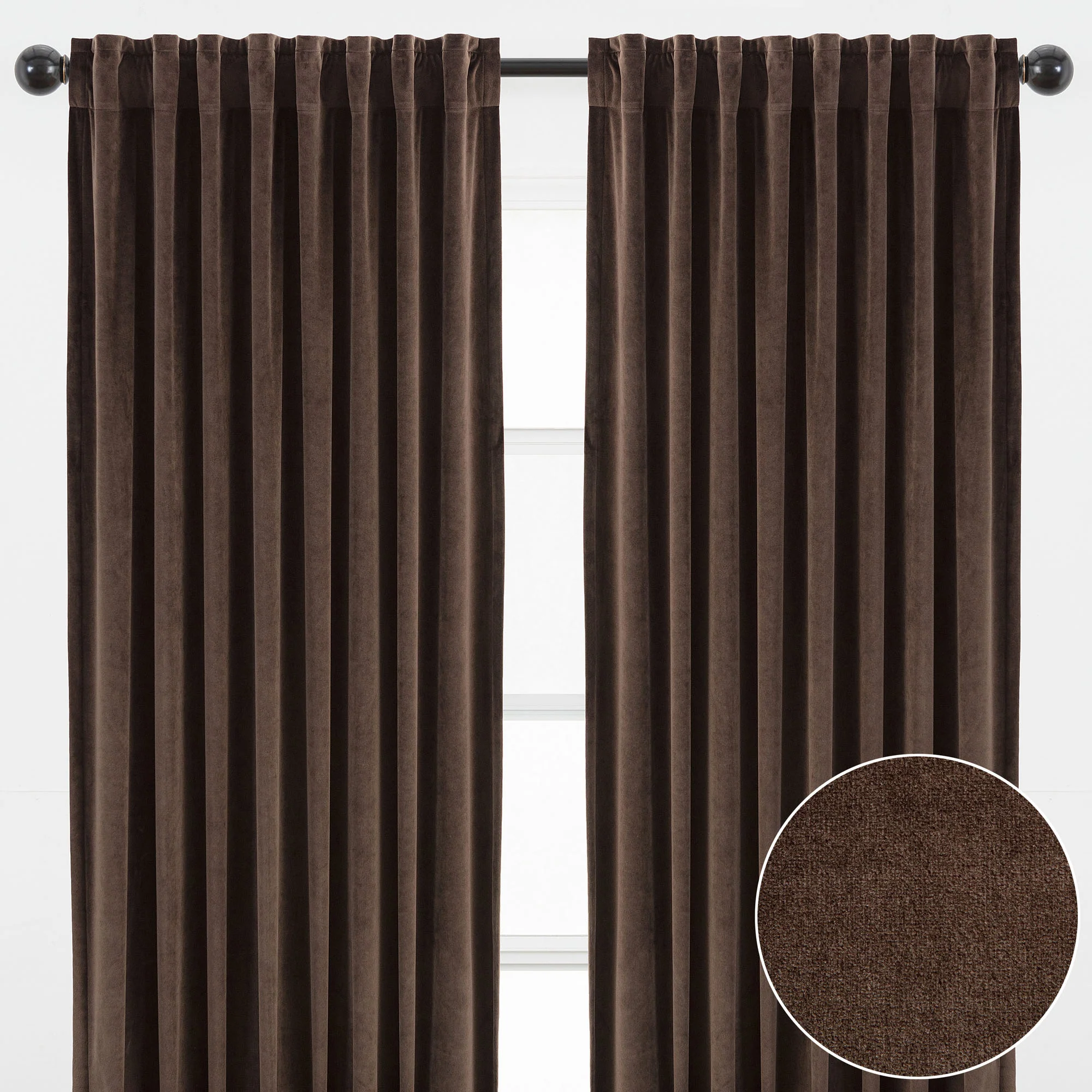 5dbb4838f1608a27e139f34d4c724deb3a80fb1ccd3e61526a335a19599790f5.webp Solid Velvet Curtains - Image 1